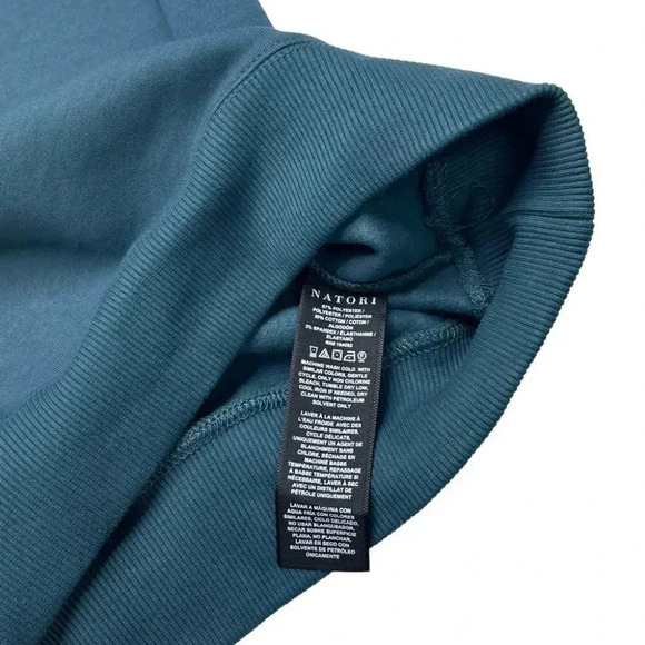 Natori Bagani Fleece Side Zip Classic Fit Crewneck Mens Sweatshirt Medium - Picture 9 of 12